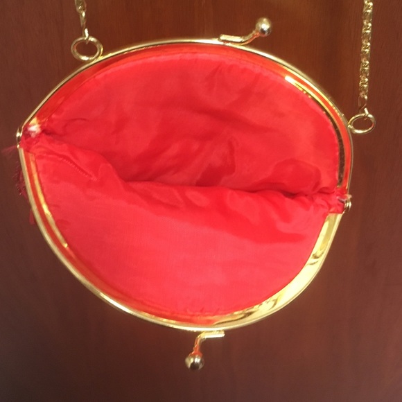 Sequin & beaded Red Evening Bag - Picture 3 of 3