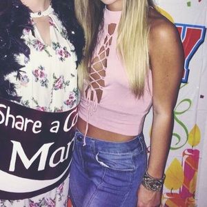 Cut out/ Lace Up Crop