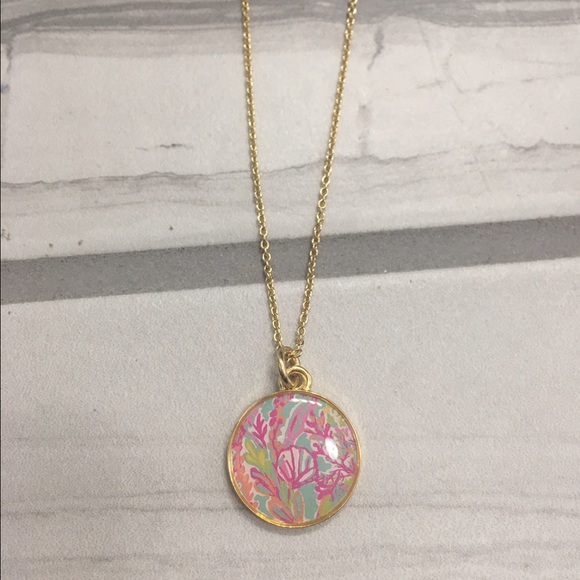 Lilly Pulitzer gold, scuba to Cuba necklace