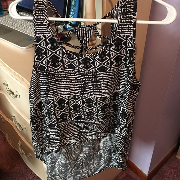 Black and White designed tank top