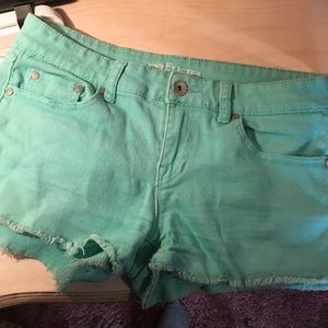 Mint green shorts