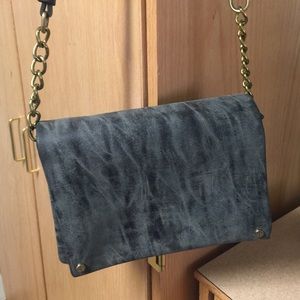 Grey cross-body purse, decent size, gently used