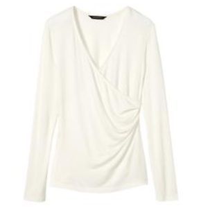 Banana Republic Tops - NWT Banana Republic Cream Wrap Top
