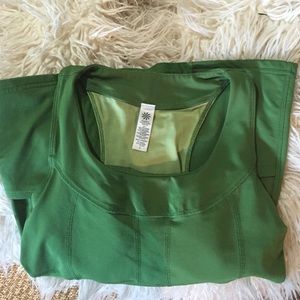 Athleta green exercise top.