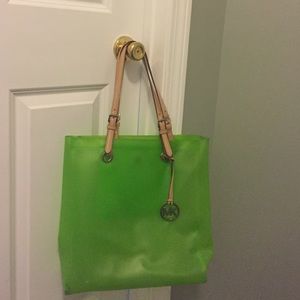 Clear lime green bag