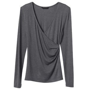 Banana Republic Tops - NWT Banana Republic Gray Wrap Top