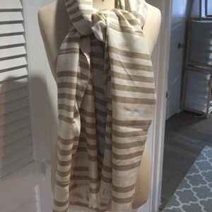 Cream and tan cashmere scarf!