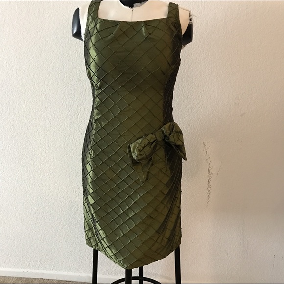 Curvy Handmade OOAK vintage style dress green
