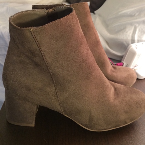 Brown Suede Booties