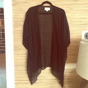 Antelier Nicole Miller Black sheer Kimono