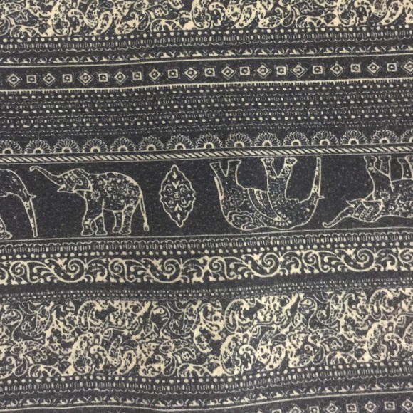 Blue and White ELEPHANT Print Maxi Skirt