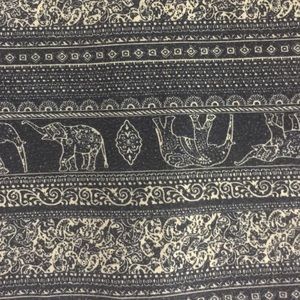 Blue and White ELEPHANT Print Maxi Skirt