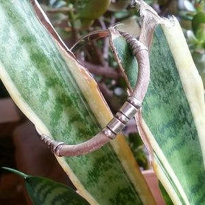 Sterling silver cowhide bracelet