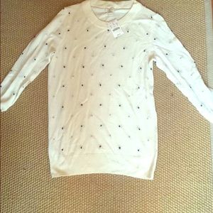 NWT J.Crew White Sweater, Size XS