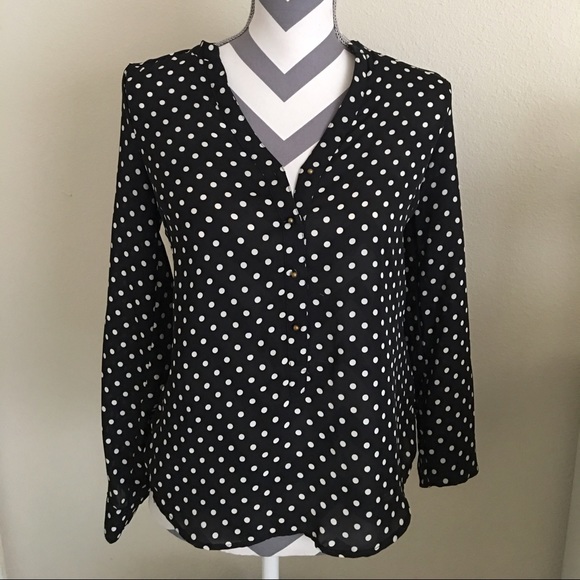 Lauren Conrad Polka Dot Blouse