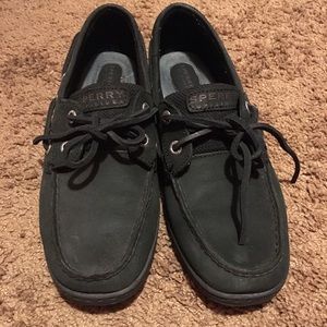 black sperry shoes
