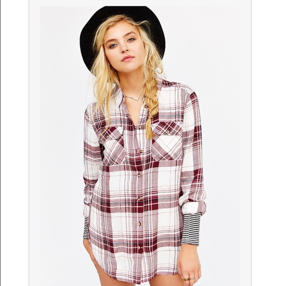 BDG plaid button down Medium
