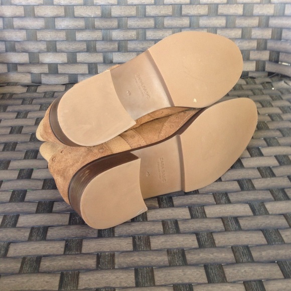 Tan suede Zara basic boots - Picture 4 of 4