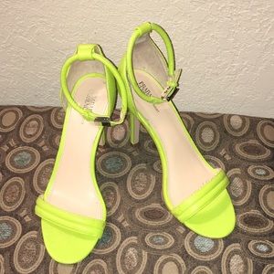 Neon yellow-green ankle heel- Size 8