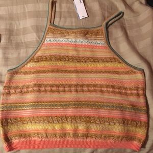 colorful stripped crop top.