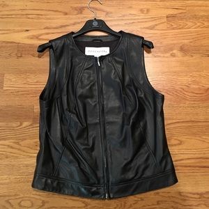Genuine leather, black Doncaster vest