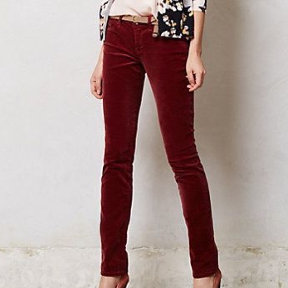 AG Adriano Goldschmeid Stevie Cord 26 Burgundy