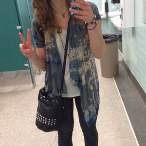 flowy tie dye cardigan