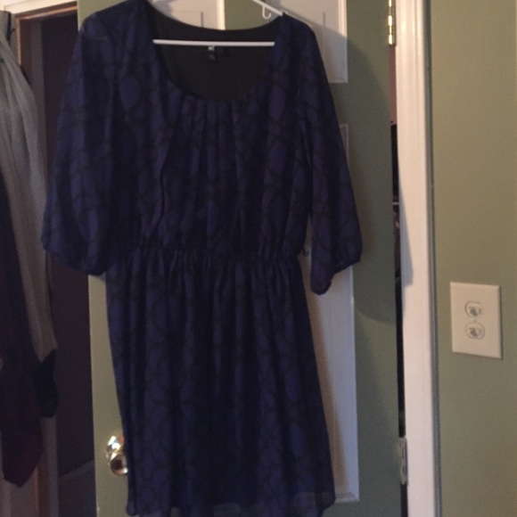 navy blue & black dress