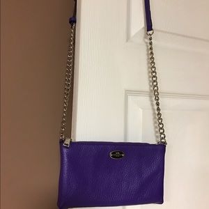 COACH small cross body purse pebble leather