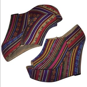 Steve Madden P-Rylan Multicolor Platform Wedges