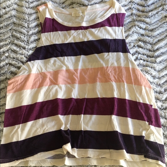Striped crop top tank