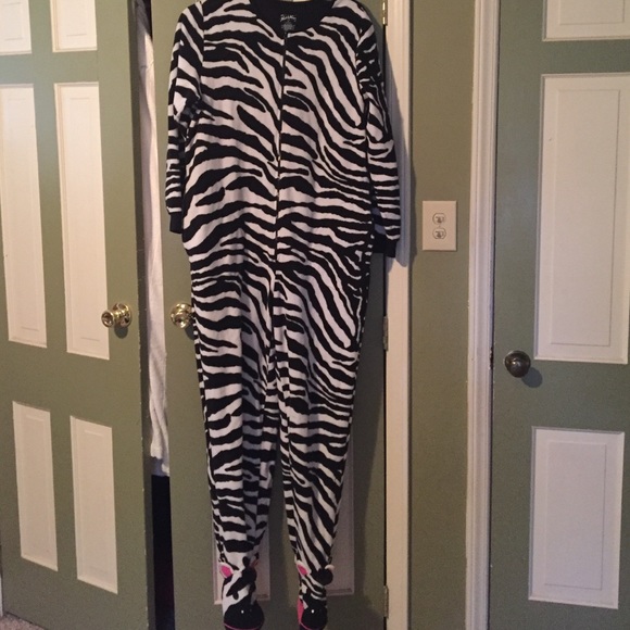 zebra print footies