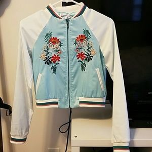 ASOS Petite Embroidered Bomber Jacket