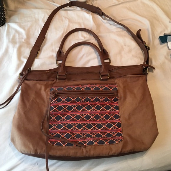 Brown tote purse