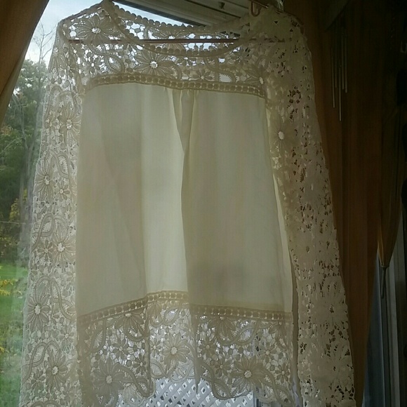 Lace long sleeve shirt