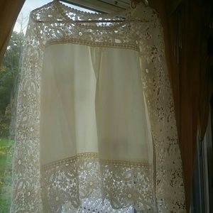 Lace long sleeve shirt