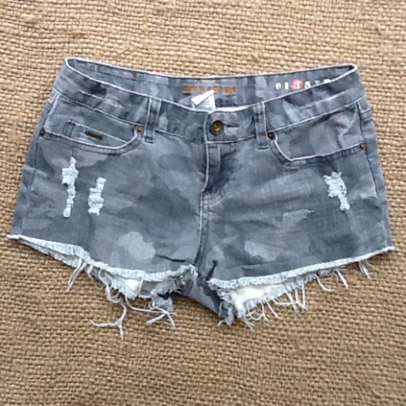 Billabong Distressed Camo Shorts