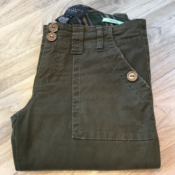 Sanctuary hunter green skinny twill pant size 27