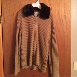 Faux fur sweater