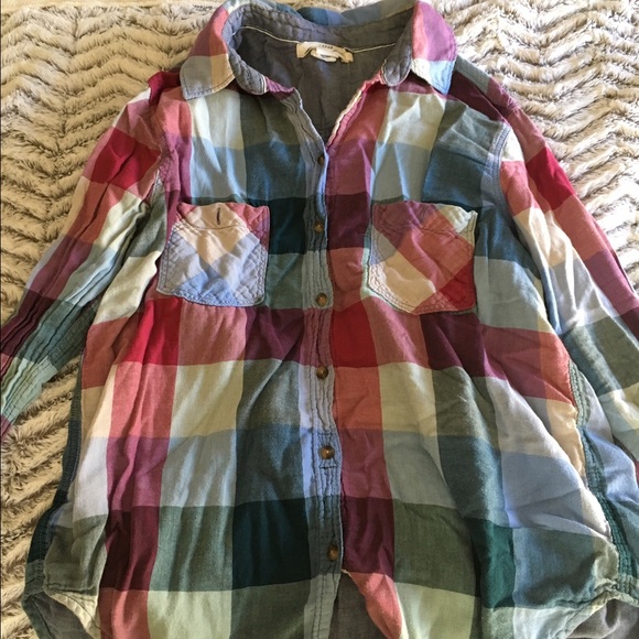 Large block flannel top
