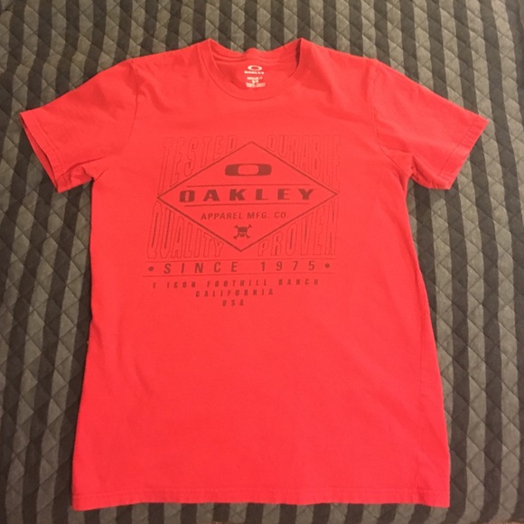 Red Oakley shirt