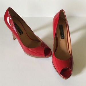 Steven by Steve Madden Lalo red patent pumps