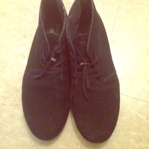 Black suede shoes