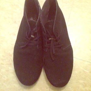 Black suede shoes