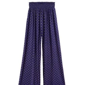 Wide Leg Patterned Swing Bohemian Pants