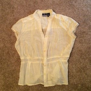 Pale yellow blouse