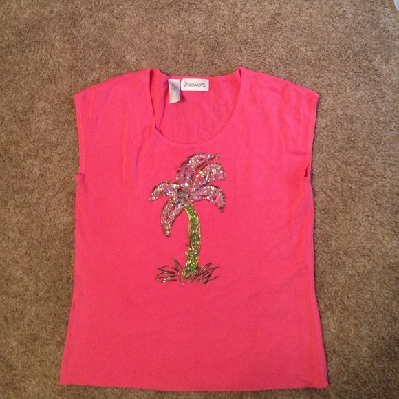 Hot pink embellished blouse