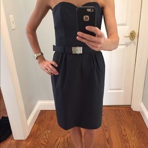 Prada strapless dress with belt