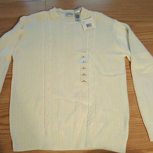 SOLD Claiborne Long Cream Cable Sweater Medium