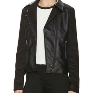 FINAL SALE Tart Mixed Media Moto jacket